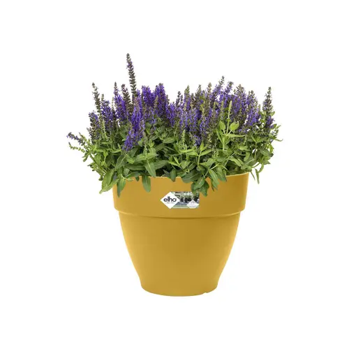 Loisirs jardin:Pot en polypropylène jaune miel Elho Vibia Campana - Ø 35 x 30 cm