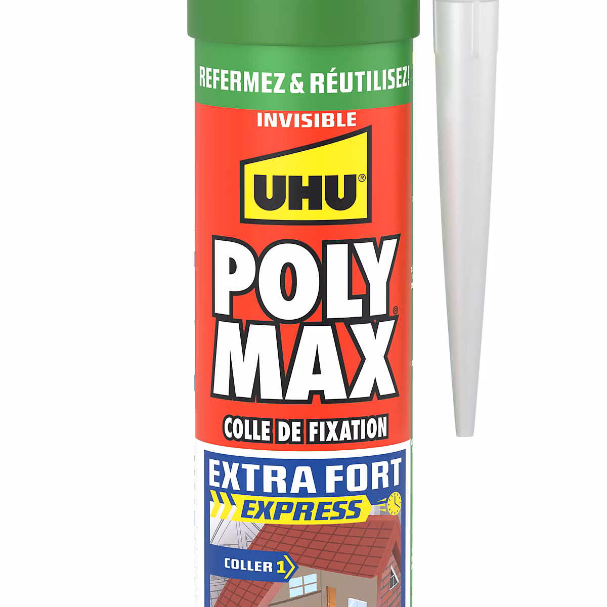 Mastic-colle Poly Max extra fort – invisible 290 g, UHU