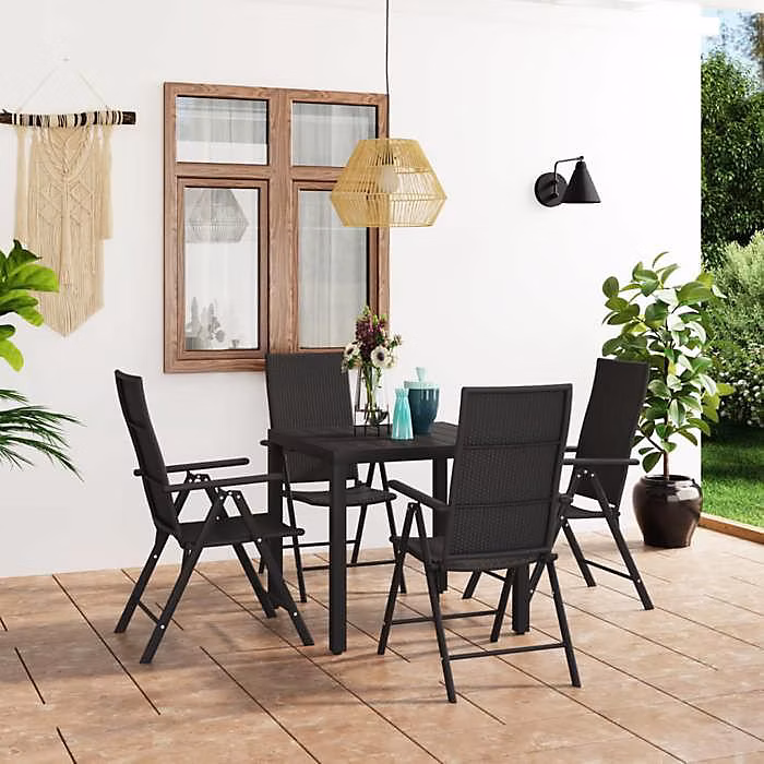 Ensemble de salle à manger de jardin – VIDAXL, 5 pcs, Résistant aux intempéries, Aluminium, Contemporain