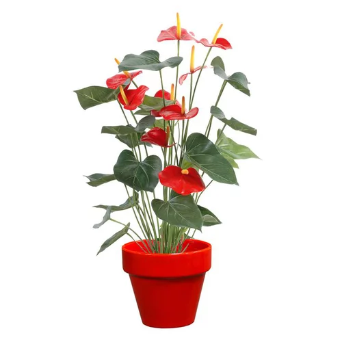 Pour améliorer votre jardin:Pot horticole en terre cuite émaillée Rouge – D25 x H23