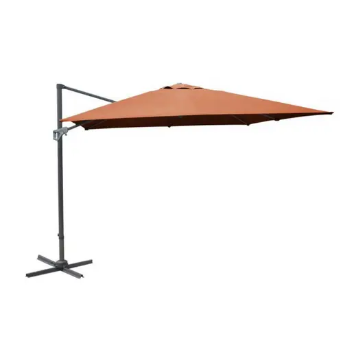 Pour valoriser votre jardin：Parasol déporté rectangulaire coloris brique - 300 x 400 cm