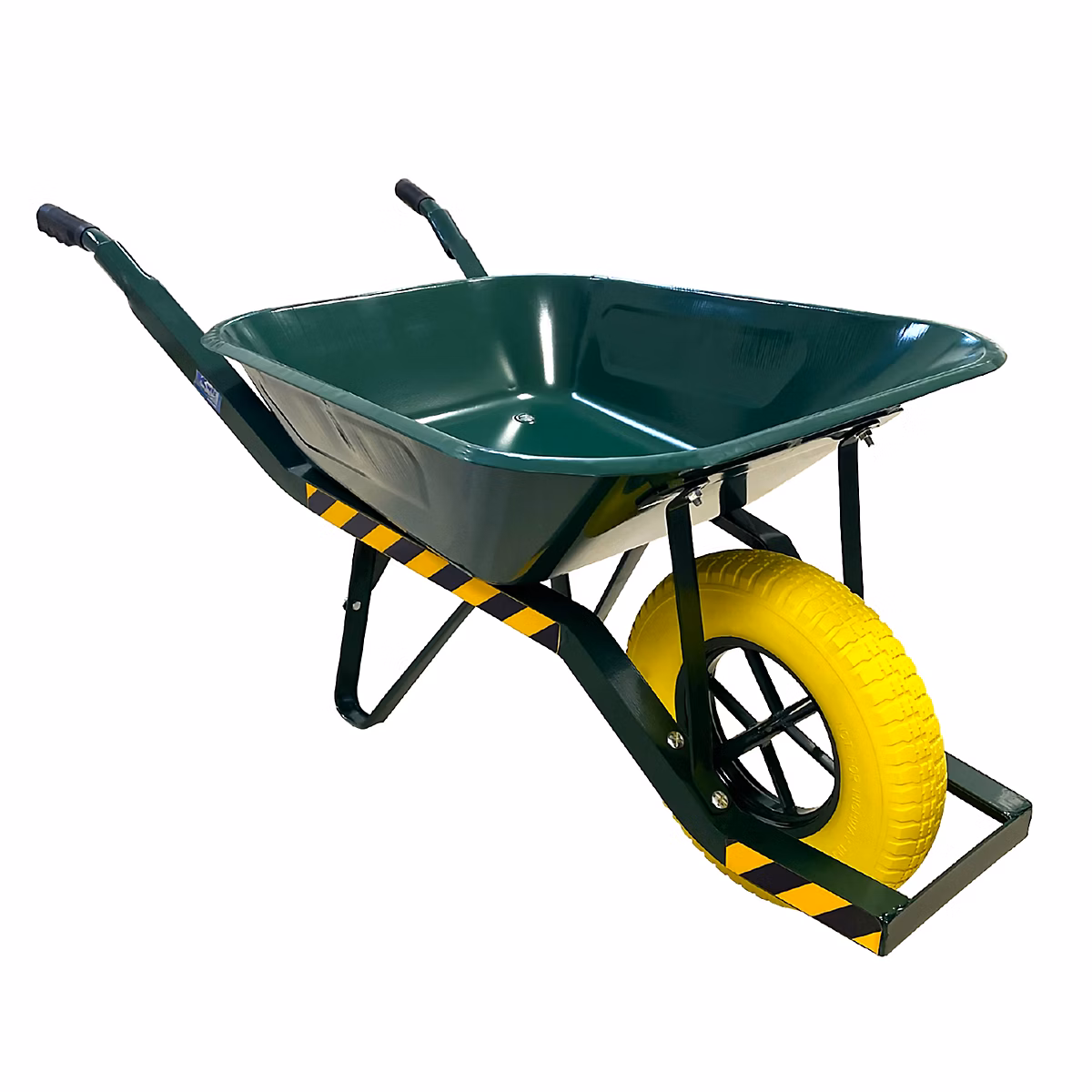 Brouette Cornière 85L Roue Increvable – Jusqu'à 250 Kg, Chariot de Transport, Poignets Ergonomique, Usage intensif, Acier galvanisé