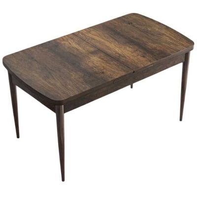 Table de repas en aggloméré avec rallonge Zen (Marron)