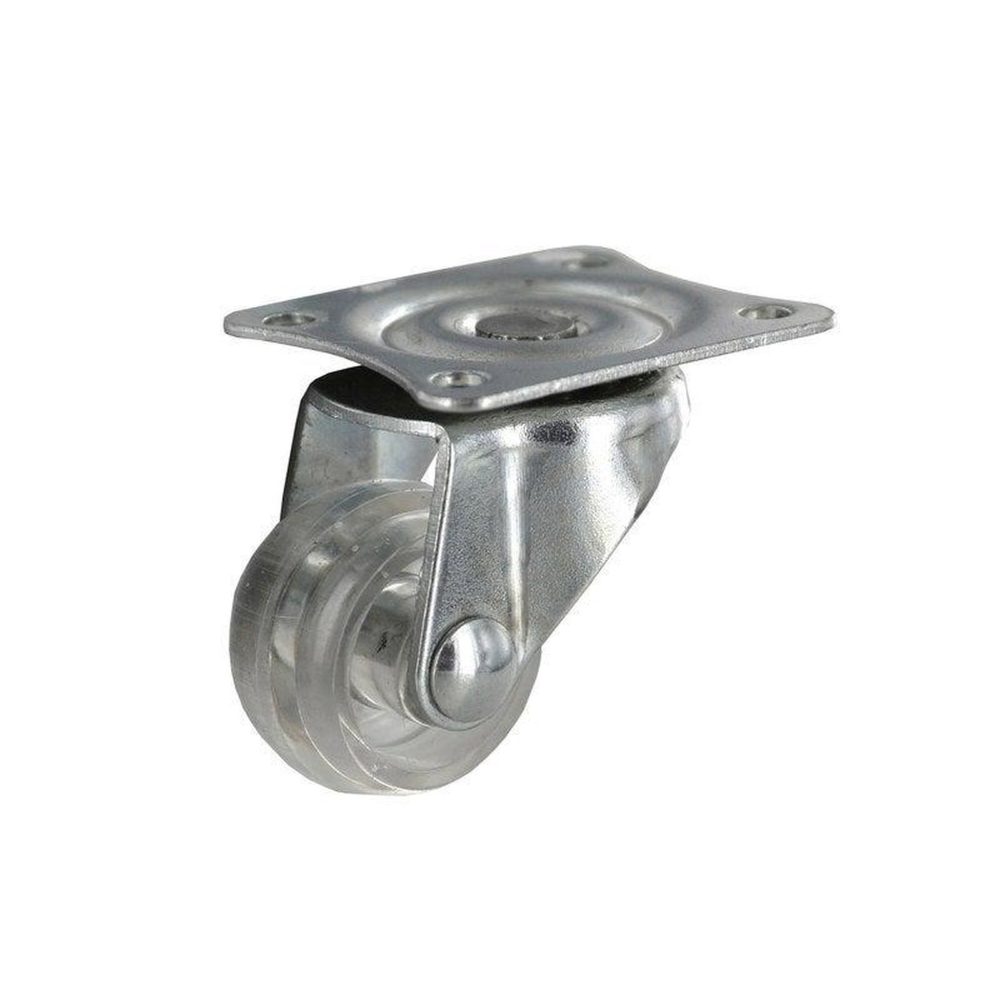 CIME Roulette Pivotante À Platine, Diam.30 Mm – 30 Mm Transparent