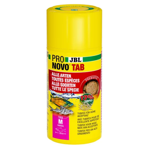 Espace vert essentiel：Comprimés alimentaires pour poissons d'aquarium JBL Pronovo Tab M - 100 ml