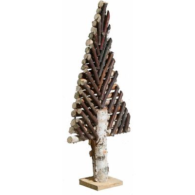 Sapin décoratif en bouleau motif chevron (Petit modèle)