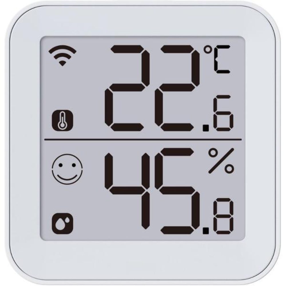 KONYKS Thermometre et hygrometre - konyks - termo 2 - intérieur - détecteur de température + humidité - wifi - grand écran - blanc – Solutions extérieures