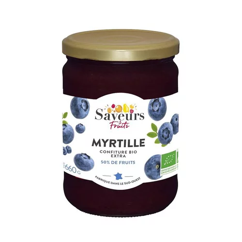 La solution pour vos extérieurs：Confiture Extra de myrtille bio - 660 g