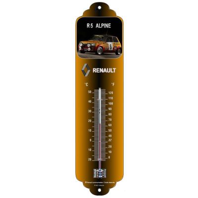 Thermomètre en métal Pub 28 x 6.5 cm (Renault 5 Alpine)