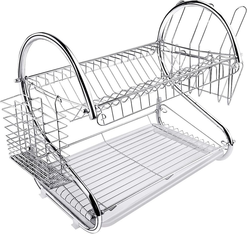 Égouttoir À Vaisselle 2 Niveaux gris – Réf. QNWCZCTSM3193788087