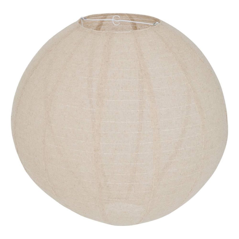 ATMOSPHERA Lanterne japonaise boule jordy 57cm beige lin – Ambiance extérieure