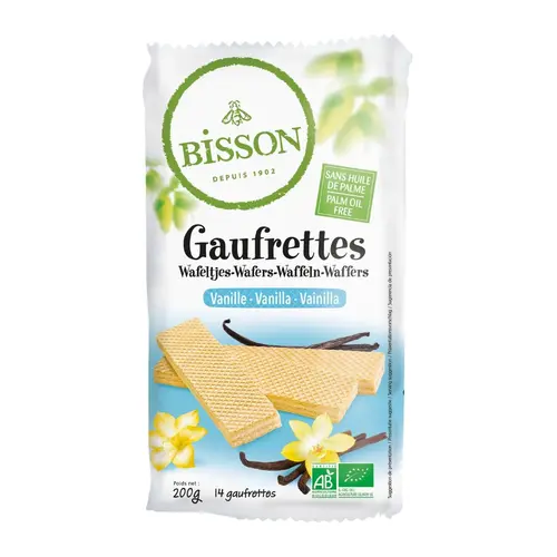 Solution pratique:Gaufrettes bio vanille Bisson - 200 g
