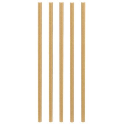 Pailles imprimées fantaisies en papier (Lot de 50) (Naturel)
