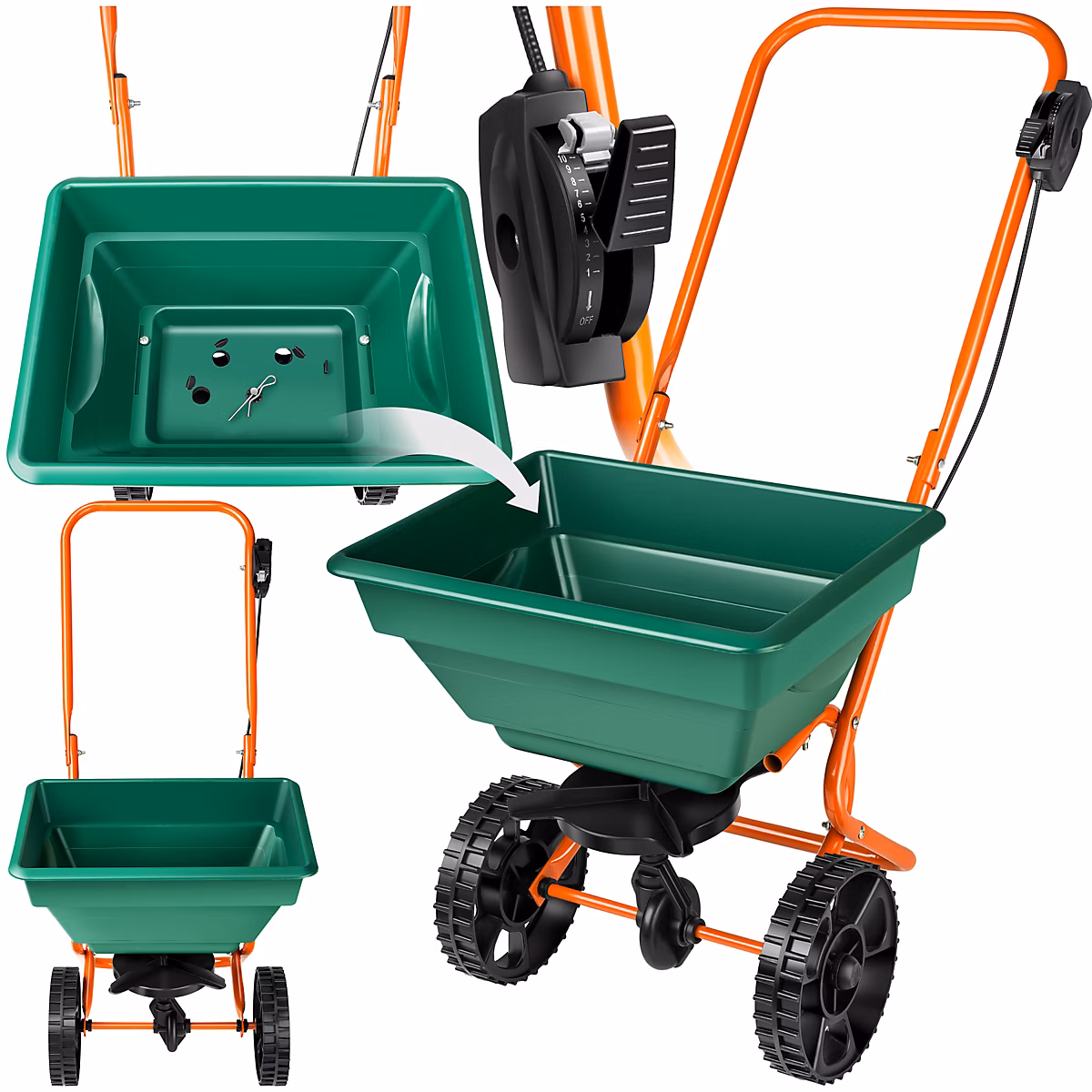 Épandeur 25 L en polypropylène 75 × 46 × 105 cm vert