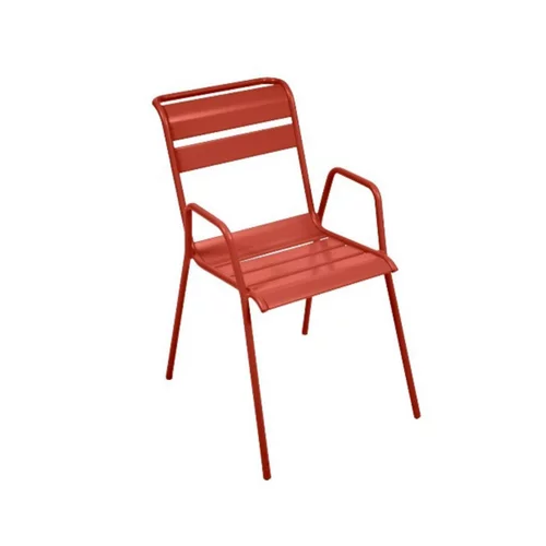 Les incontournables du jardin：Fauteuil bridge coloris ocre rouge Monceau Fermob - 86 cm