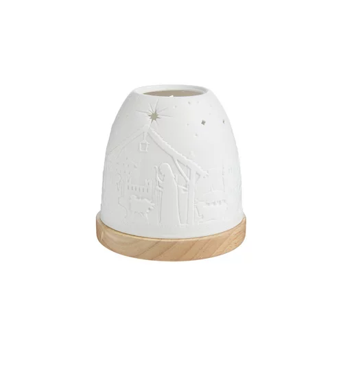 Une idée pratique pour le jardin：Mini-igloo lumineux en verre à motif crèche Bernard Grange