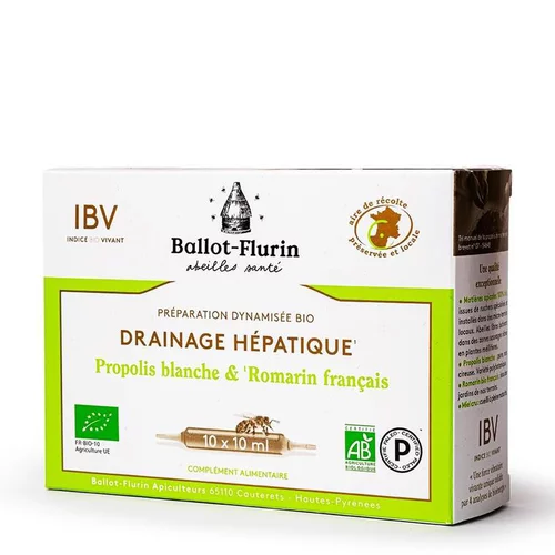 Idéal au jardin：Préparation dynamisée bio Drainage hépatique Ballot Flurin - 10 ampoules x 10 ml