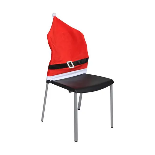 Jardin choix:Housse de chaise en velours rouge Bonnet de Père Noël x 4 - 48 x 65 cm