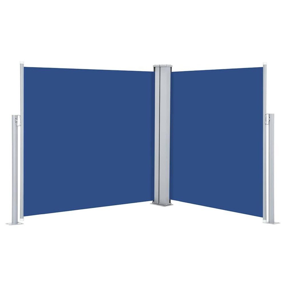 VIDAXL Auvent lateral retractable bleu 100 x 600 cm – 600 cm bleu