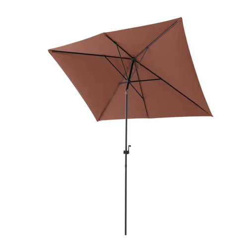 Jardin durable:Parasol droit rectangulaire en aluminium coloris rouge - 200 x 300 cm