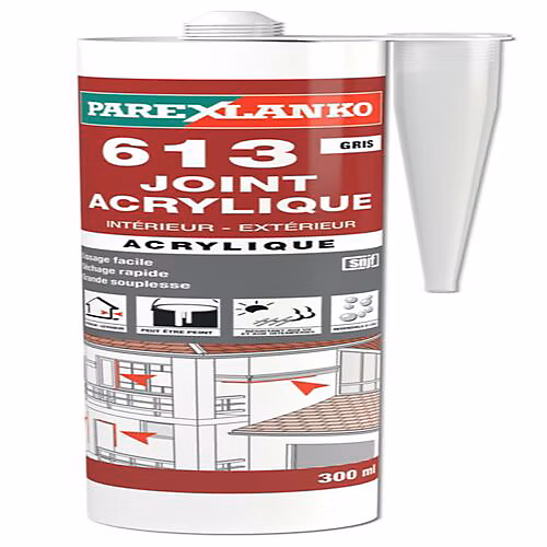Mastic, cartouche joint et silicone – Mastic 613 JOINT ACRYLIQUE blanc cartouche de 300ml
