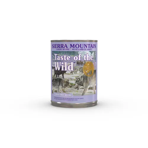 Le choix jardin：Pâtée pour chien adulte sans céréales agneau rôti Taste of the Wild Sierra Mountain - 390 g