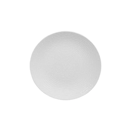 Pour le jardin:Assiette à dessert en grès blanche Ayra - Ø 21 cm
