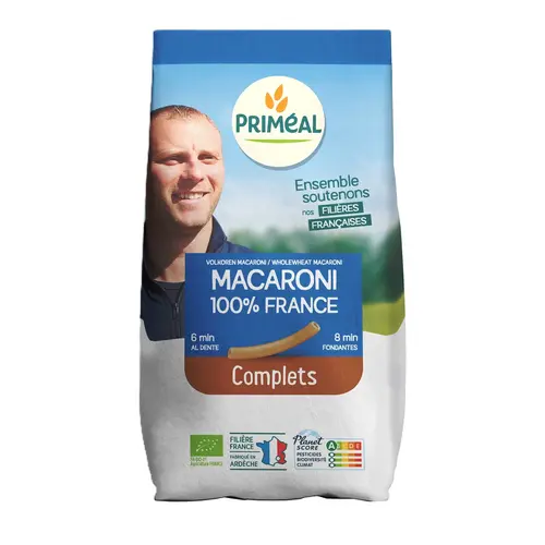 L’essentiel pour l’extérieur：Macaronis complets PRIMEAL 500 g