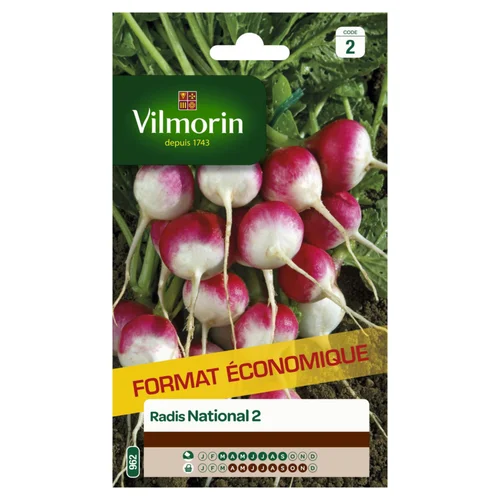 Les incontournables du jardin:Radis National 2 Vilmorin - graines à semer