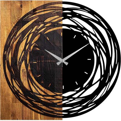 Horloge en bois et métal Clock (Rond)