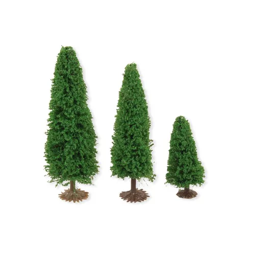 Loisirs extérieur:Lot de 3 sapins artificiels coloris vert