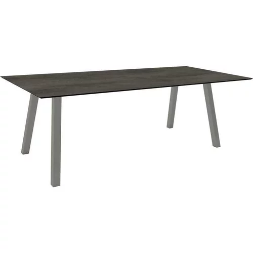 Sélection nature：Table coloris graphite/ciment en aluminium Interno Stern - 220 x 100 cm