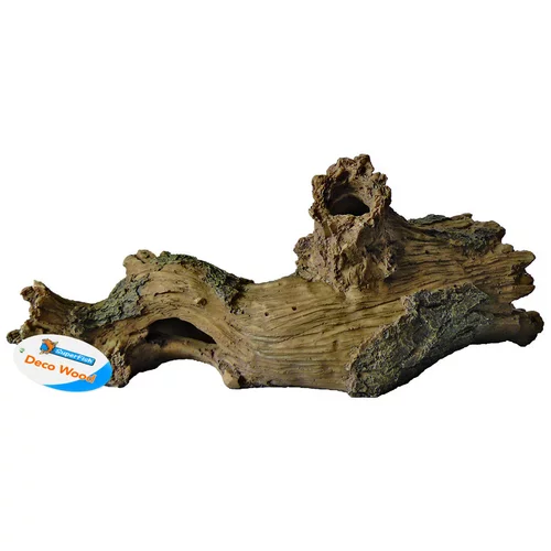 Facile dehors:Sf Log Wood L Déco Résine 33x12x13 cm