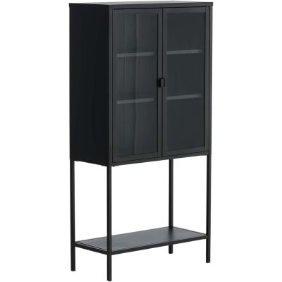 Vitrine en acier 2 portes Misha (Noir)