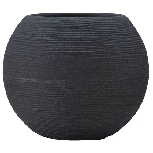 Jardin bien-être：Pot boule Granit gris Ø 40 x 33 cm de 30 L