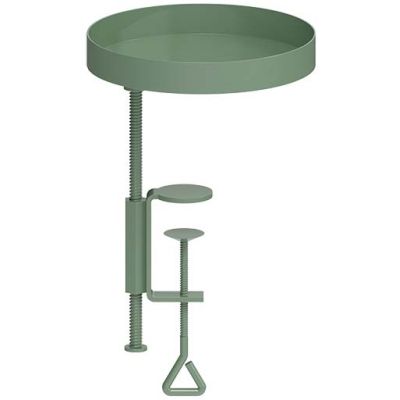 Support à plantes rond à fixer hauteur réglable vert (20.9 x 14 cm)