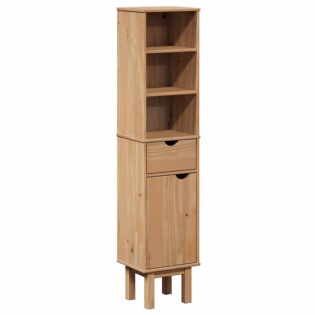 Armoire de salle de bain OTTA 35 × 30 × 159 cm bois massif de pin vidaXL