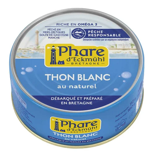 Adapté à votre jardin：Thon blanc naturel Phare Eckmulhl - 150 g