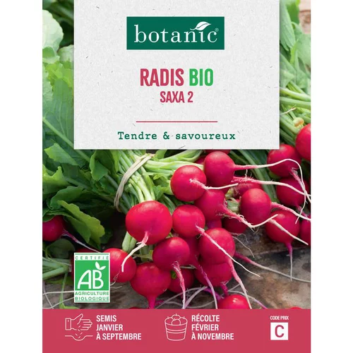 Une idée pratique pour le jardin：Graines de radis saxa 2 bio botanic® - graines saxa semer