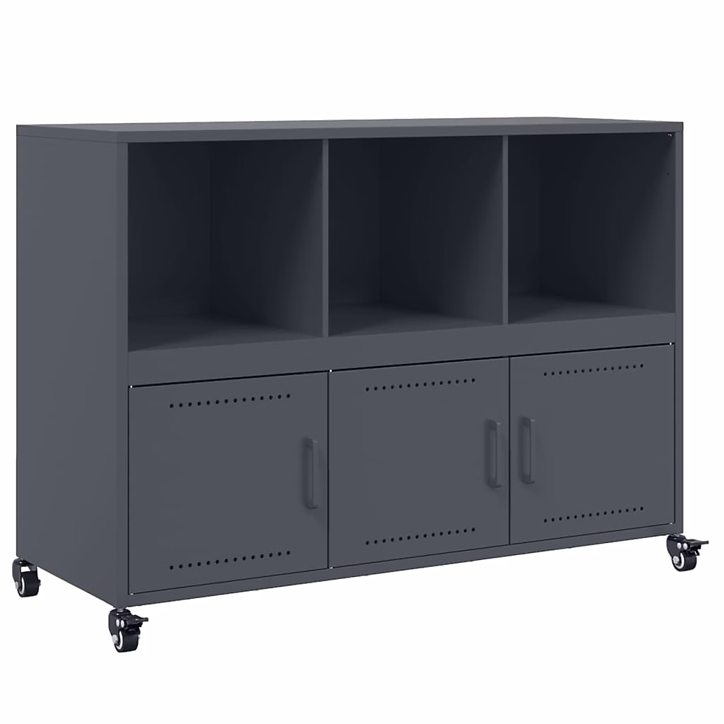 Buffet anthracite 100 – 5 × 39 × 72 cm acier vidaXL