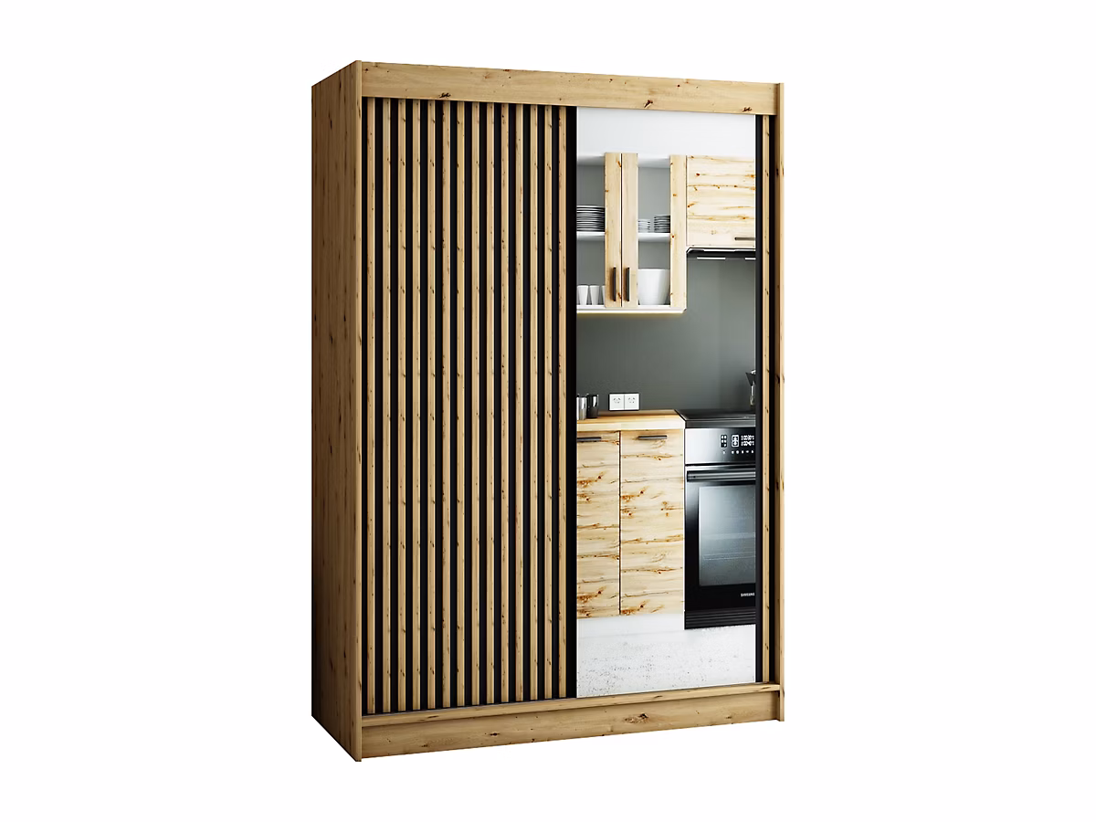 Armoire Lamelo 2 a portes coulissantes H. 200 x L. 150 x P. 62 2 portes – Réf. TTBUKYICJ1580268748