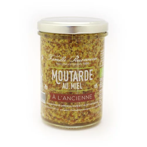 Choix malin：Moutarde au miel ancienne en pot de verre de 210