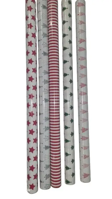 L’esprit jardin：Papier cadeau multicolore Minimaliste en rouleau - 70 cm x 2 m