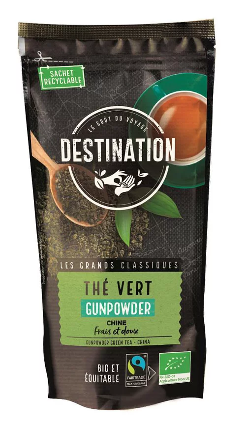Pour compléter votre jardin:Thé vert nature gunpowder Destination - 100 g