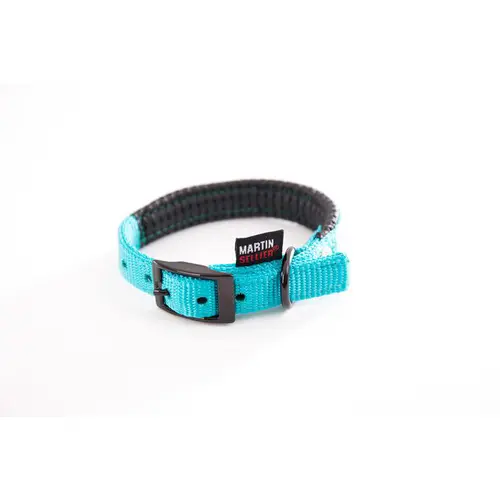 Un choix pratique pour l’extérieur:Collier droit Confort pour chien coloris turquoise - 2,5x65 cm