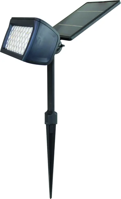 Univers végétal：Spot extérieur Power spot pro 300 lm coloris noir en aluminium - 30 cm