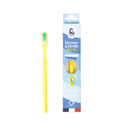 Jardin facile:Brosse à dents rechargeable médium coloris jaune mimosa Lamazuna