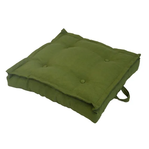 Une idée maline pour l’extérieur：Tatami coussin de sol en polyester/coton vert Mousse - 66 x 66 x 15 cm