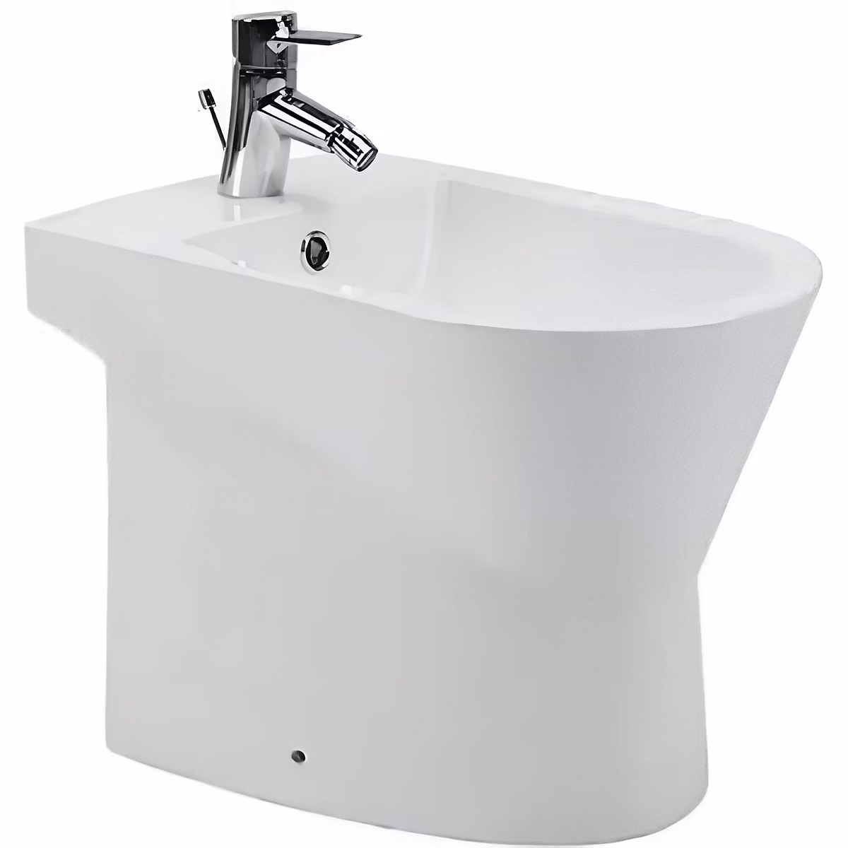 Bidet à poser au sol céramique traditionnelle SANINDUSA UrbY 55 × 35 blanc (robinet et vidage non inclus)