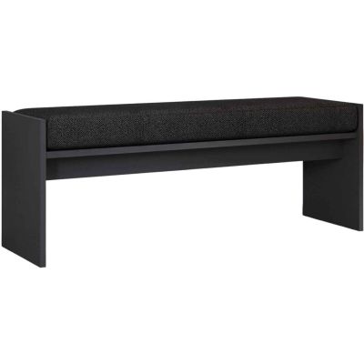 Banc en aggloméré avec coussin Pearl (Anthracite)